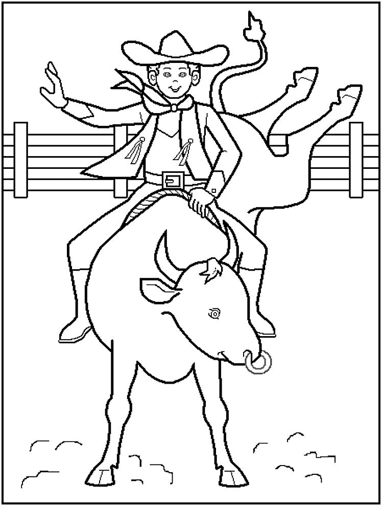 748x989 Free Printable Rodeo Coloring Pages