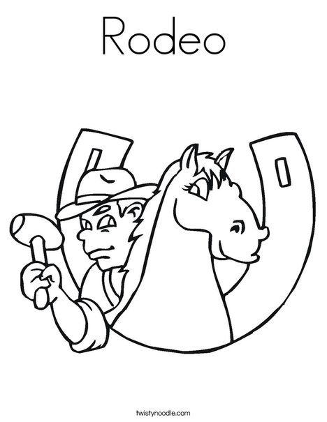 468x605 Rodeo Coloring Page