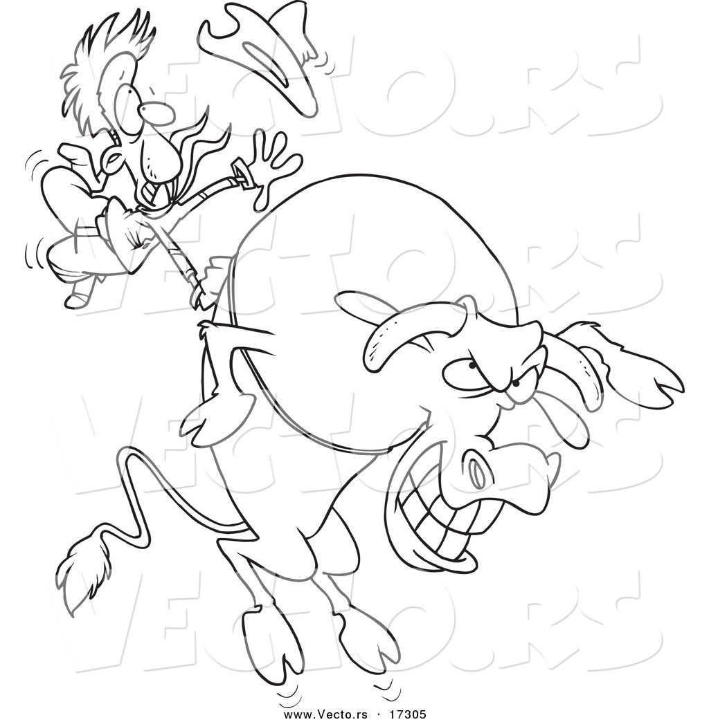 1024x1044 Shocking Vector Of A Cartoon Cowboy Riding Giant Bull Coloring