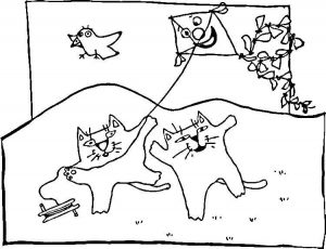 300x230 Family On The Roller Coaster Amusement Park Coloring Page