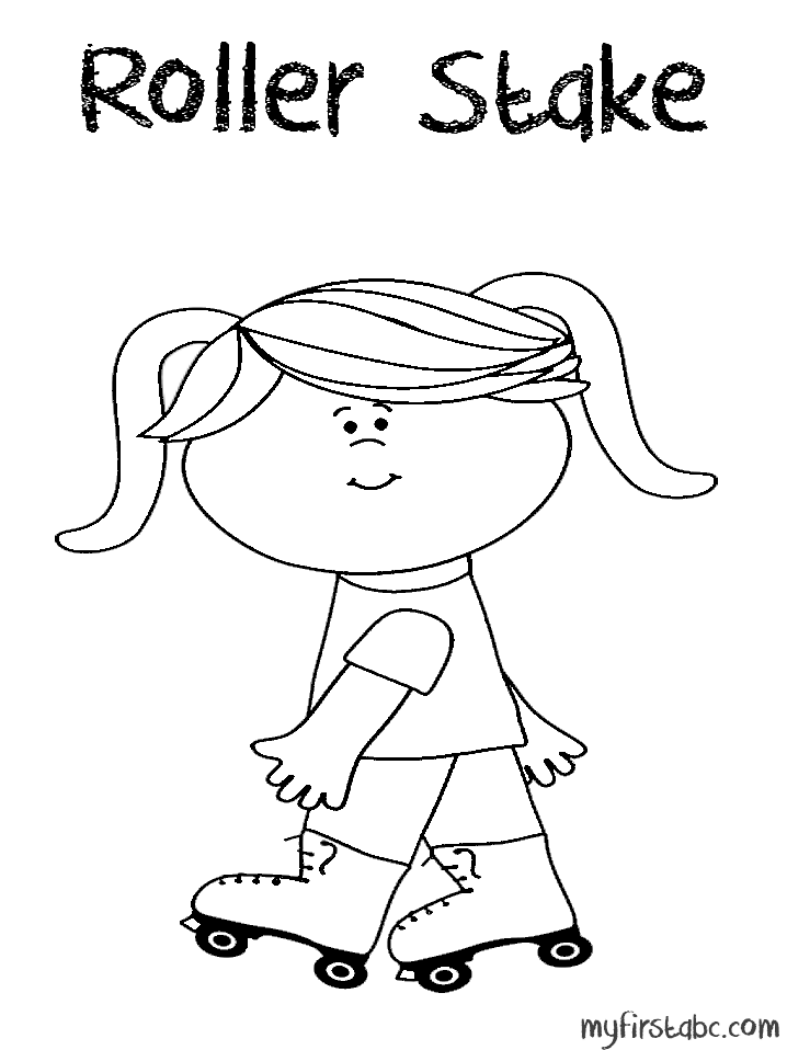 718x958 Roller Skate Coloring Page