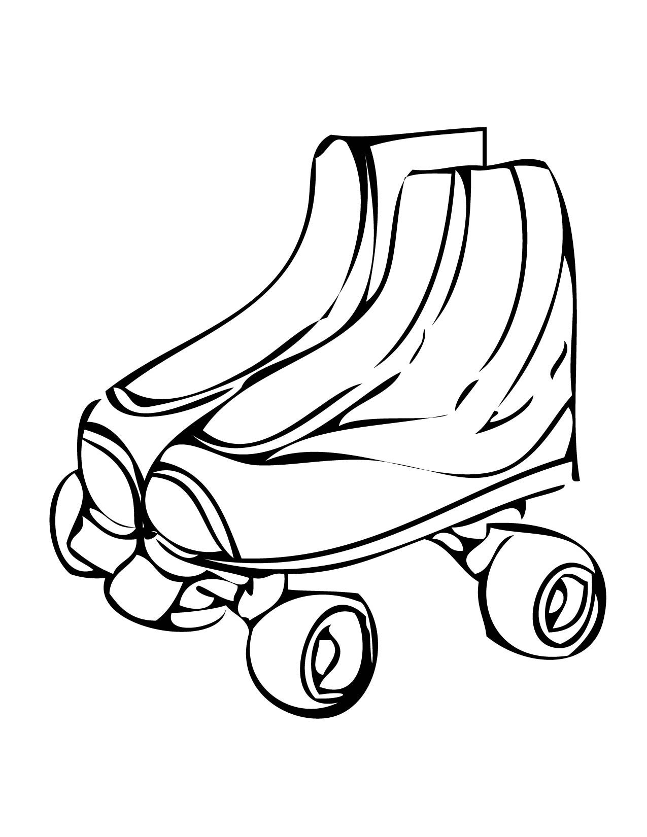 1275x1650 Roller Skates Ink For Roller Skate Coloring Page