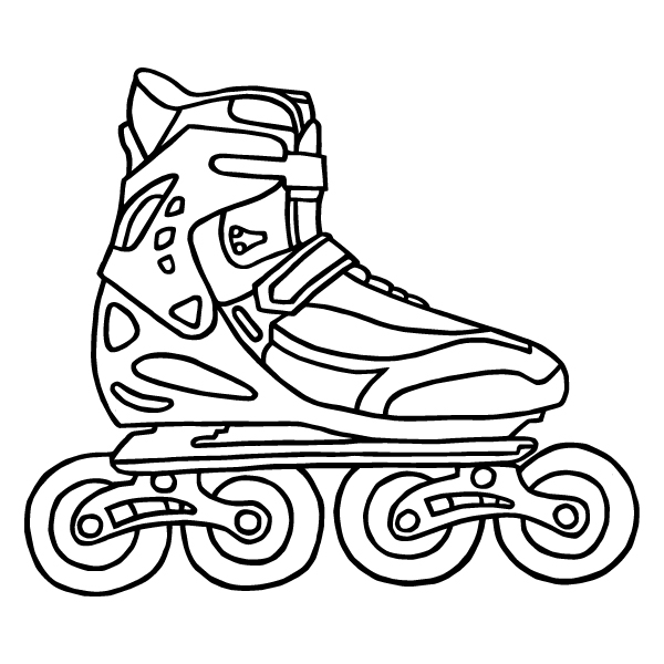 600x600 Roller Skate Coloring Pages