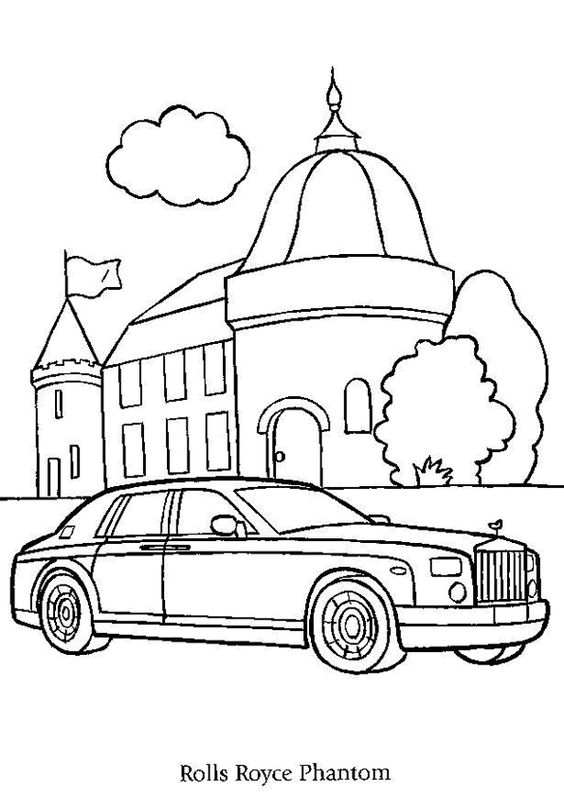564x797 A Colorier De Diverses Couleurs, Une Rolls Royce Phantom