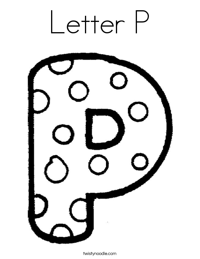 685x886 Letter P Coloring Pages Preschool