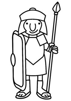 236x333 A Roman Soldier From Late Ancient Rome Coloring Page Date