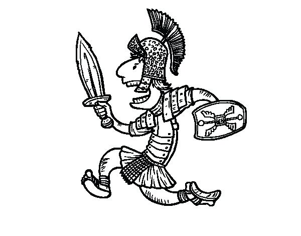 600x470 Soldier Coloring Pages Roman Soldier Attacking Coloring Page Roman