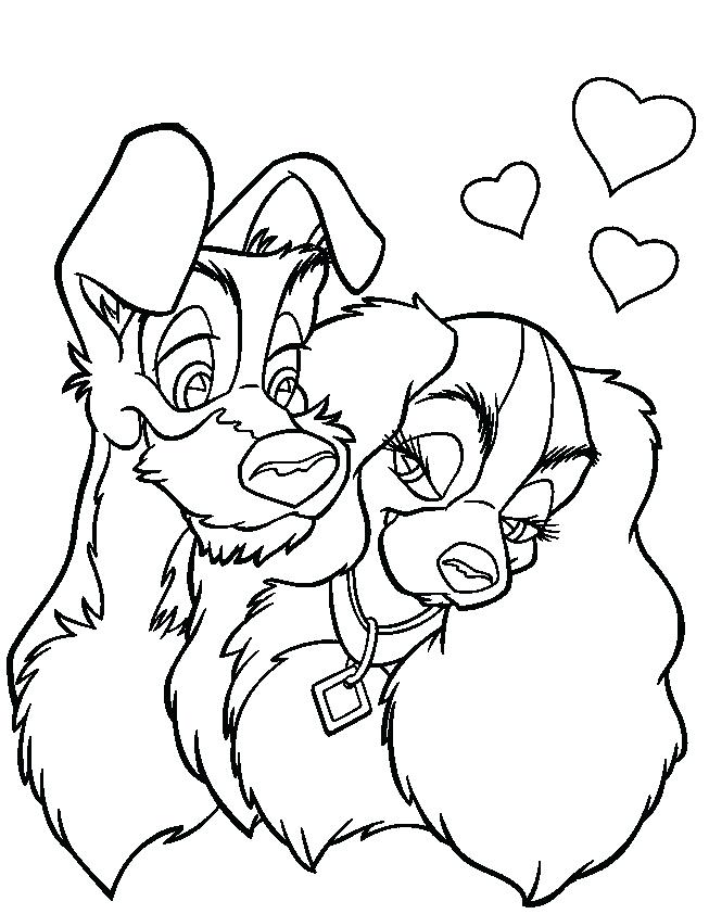 653x842 Romantic Coloring Pages Lady And The Tramp Romantic On Tower