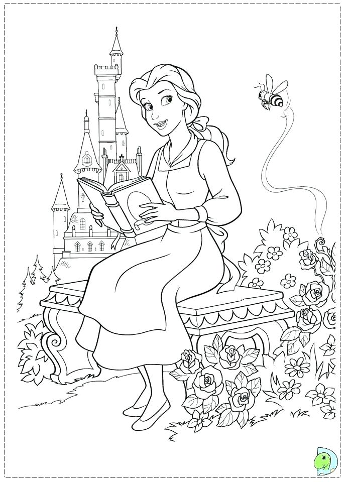 691x960 Beauty The Beast Coloring Book Belle Coloring Sheet Beauty