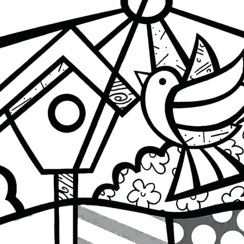 480x479 Romero Britto Coloring Pages