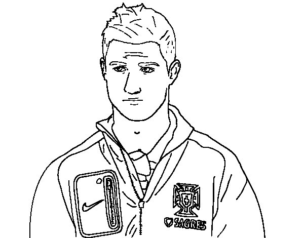 600x470 Cristiano Ronaldo Coloring Pages