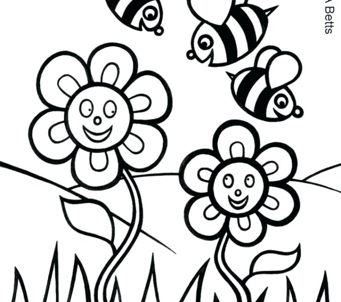 678x600 Spring Printable Coloring Pages Spring Pictures To Colour