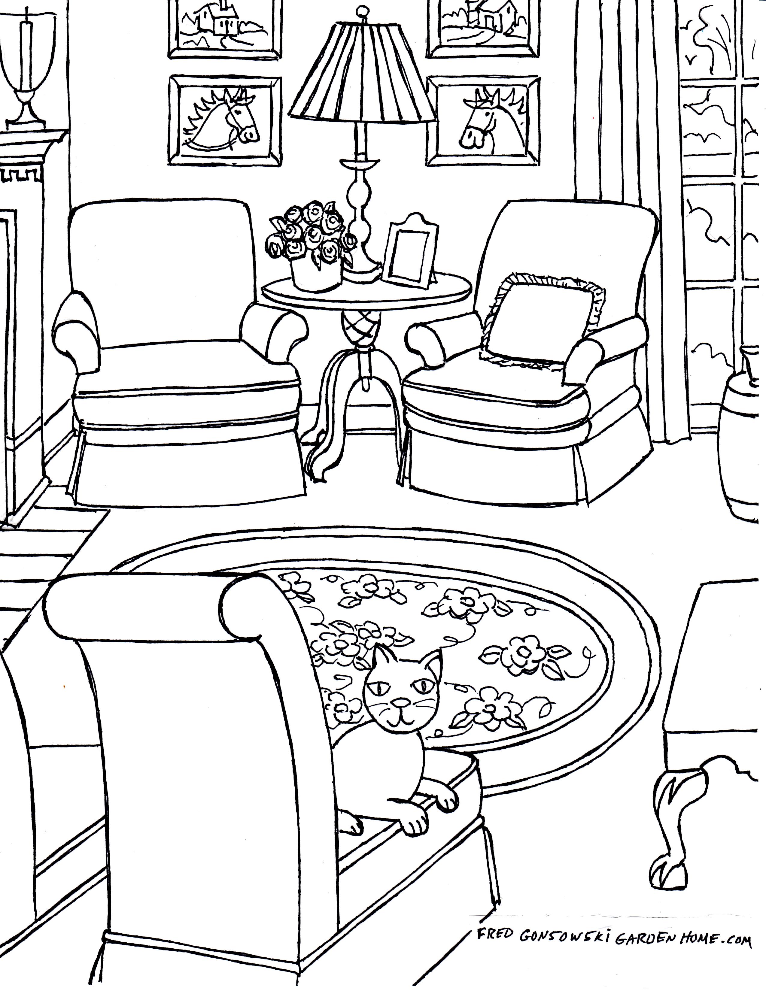 2550x3300 Coloring Pages Some Drawings Of Living Rooms