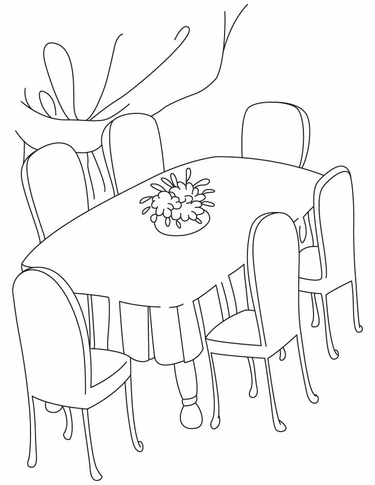 738x954 Dining Room Coloring Pages Download And Print For Free