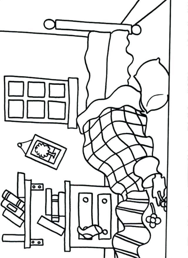 640x881 Messy Bedroom Coloring Pages