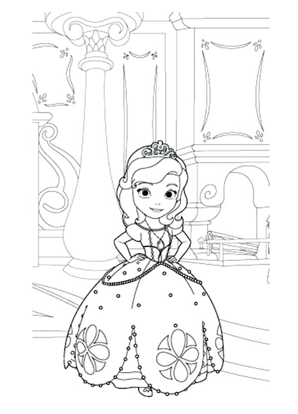 600x834 Sophia The First Coloring Pages Princess The First In Her Room
