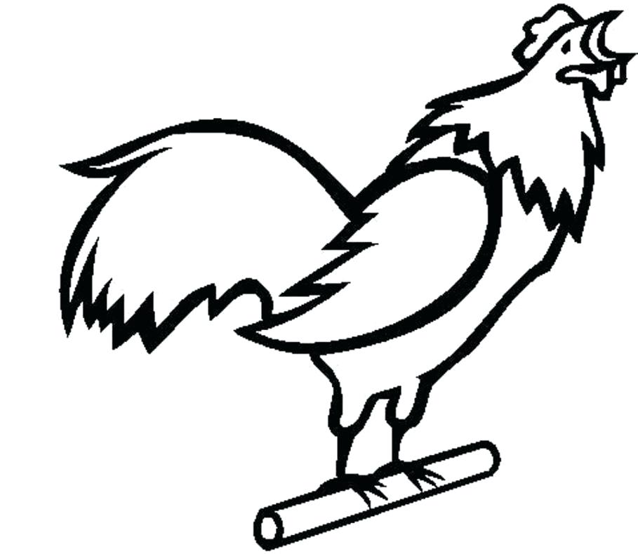909x789 Rooster Coloring Page Rooster Coloring Page Also Rooster Coloring