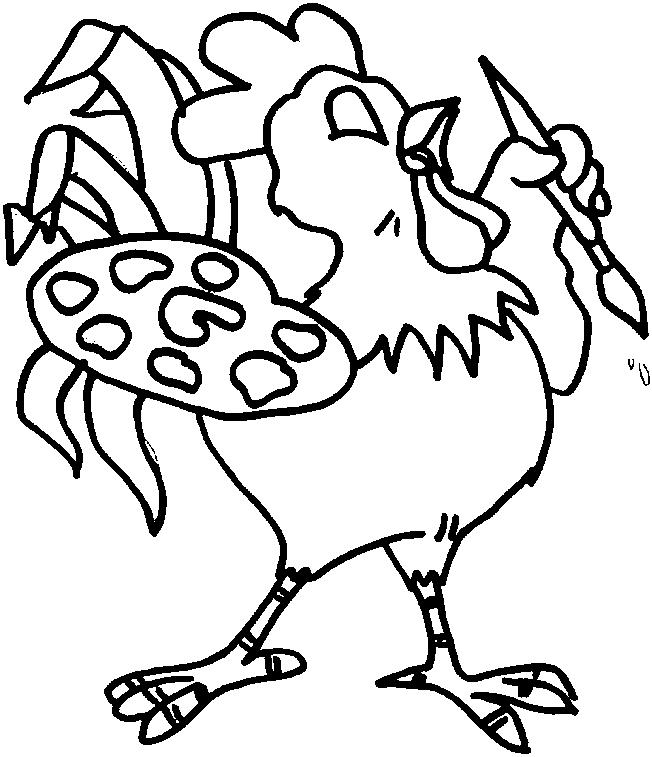 652x757 Rooster Coloring Page 13