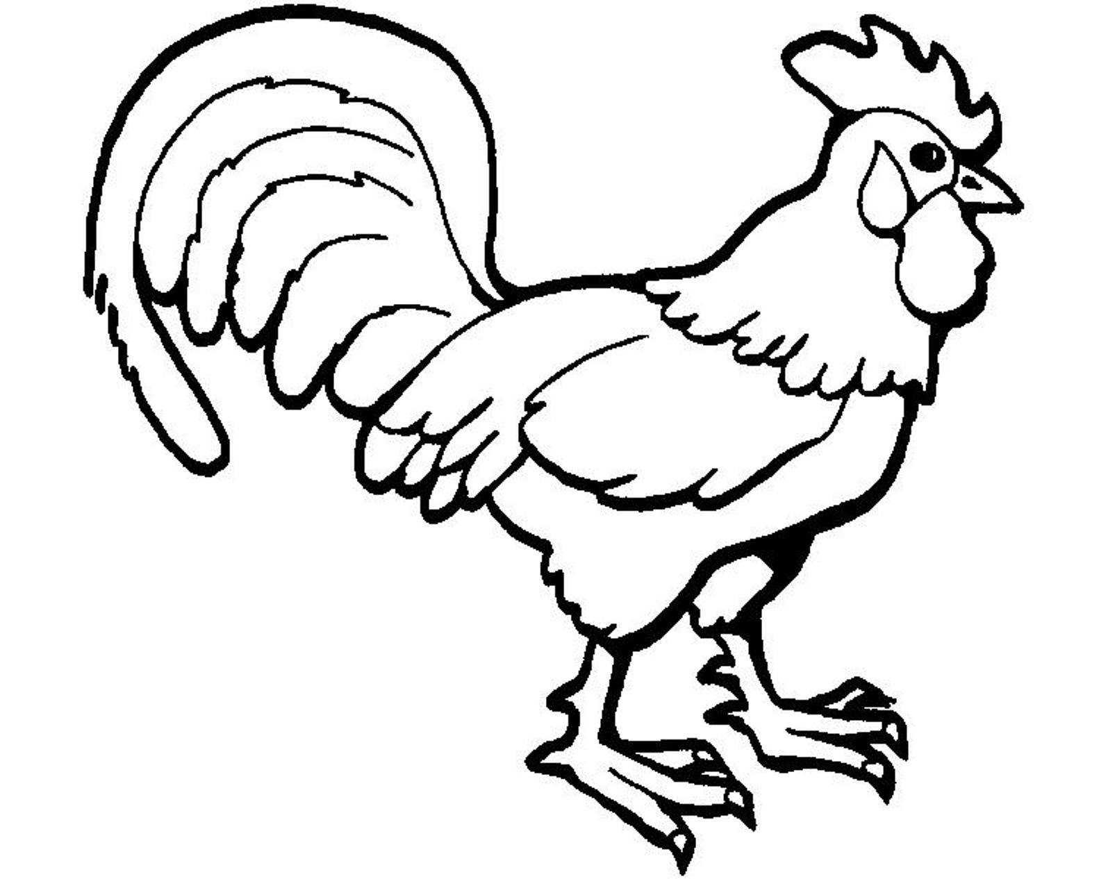 1595x1266 Rooster Clipart Coloring Popular Rooster Coloring Page