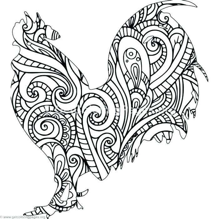 700x700 Free Printable Rooster Coloring Pages Page Brilliant Cartoon
