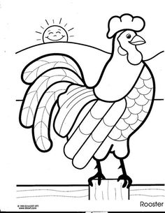 Rooster Coloring Pages For Kids