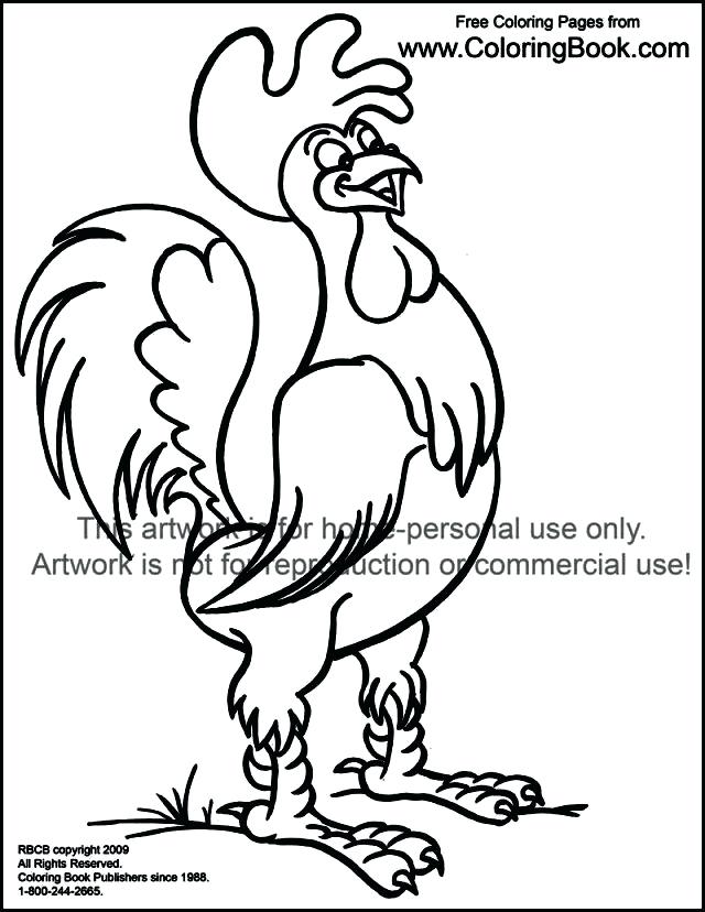 640x828 Rooster Coloring Rooster Coloring Funny Rooster Coloring Pages