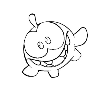 370x308 6 Cut The Rope Coloring Page
