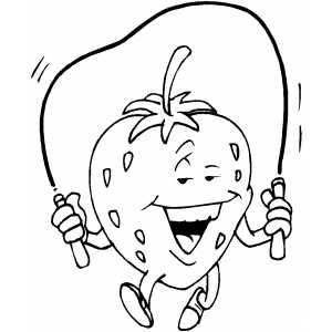 300x300 Strawberry Jumping Rope Coloring Page