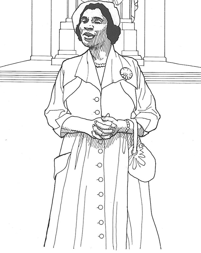 829x1044 Rosa Parks Coloring Page