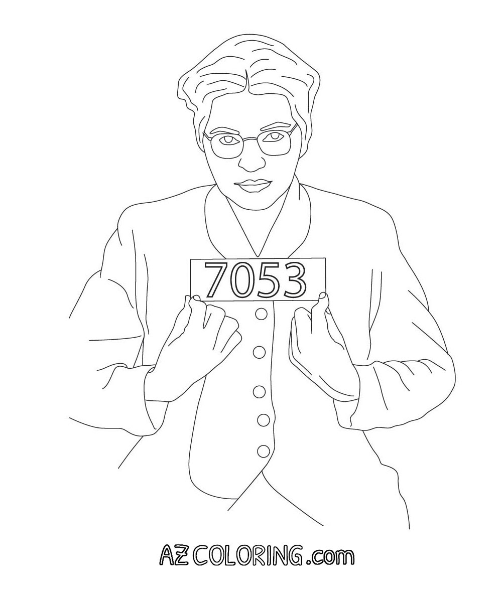 1000x1196 Rosa Parks Coloring Page Montgomery Bus Boycott Worksheet Inside