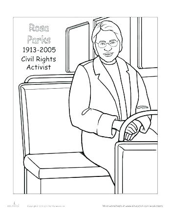 350x453 Rosa Parks Coloring Page