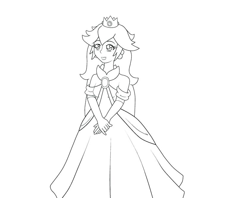 800x667 Princess Peach Daisy Rosalina Coloring Pages Page Free