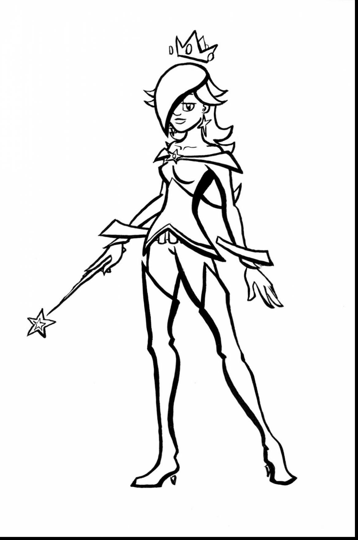 1168x1760 Mario Bros Rosalina Coloring Page Free Printable Pages