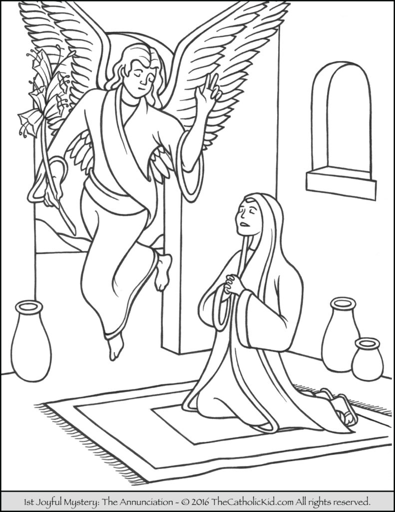 791x1024 Rosary Coloring Page Joyful Mysteries Pages The Catholic Kid