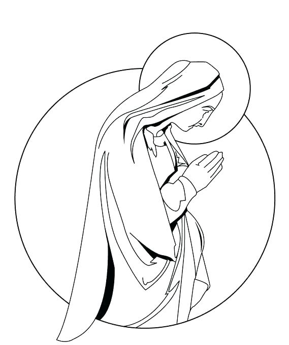 569x680 Rosary Coloring Page