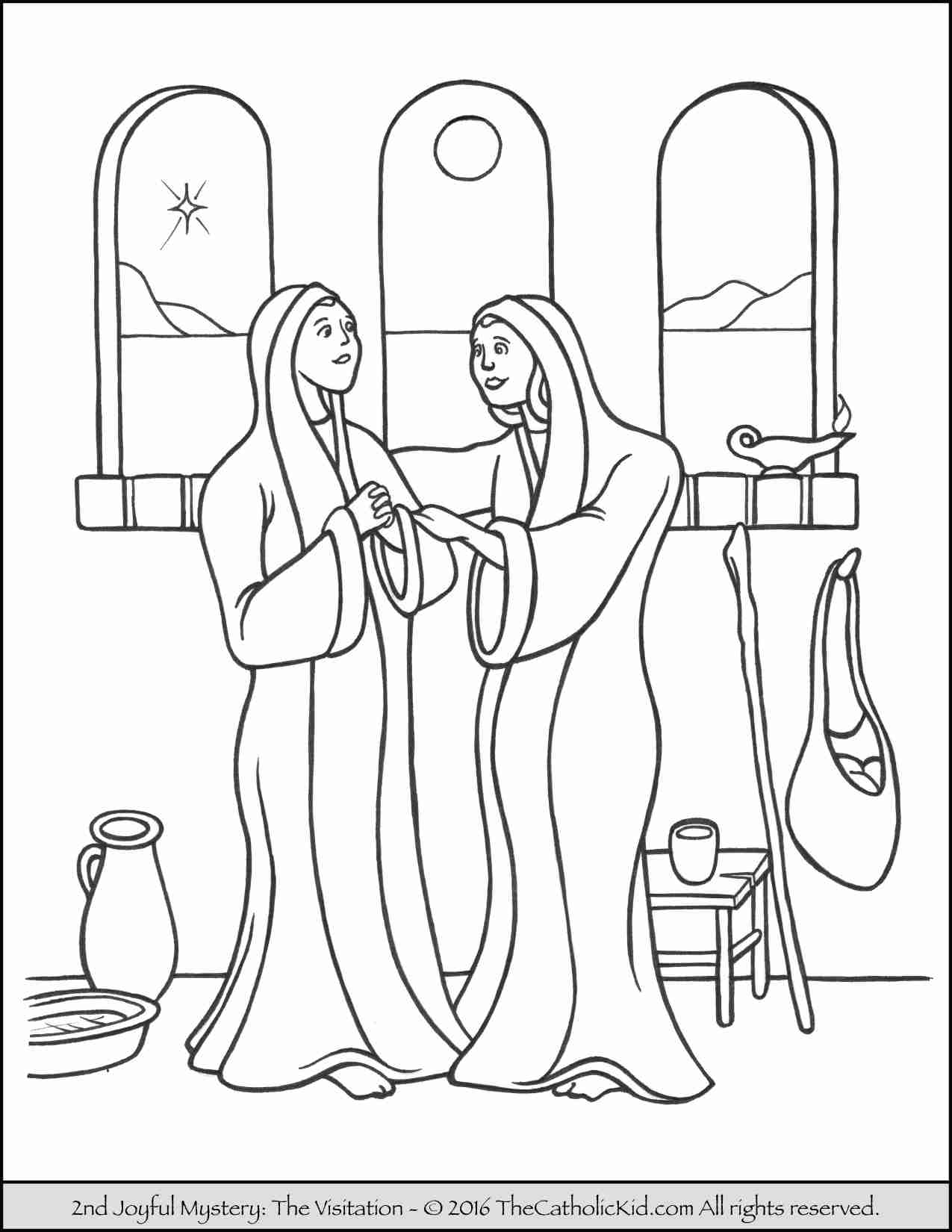 1275x1650 Joyful Mysteries Rosary Coloring Pages The Catholic Kid