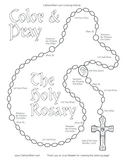 420x544 Rosary Coloring Page Rosary Coloring Page Catholic Coloring Pages