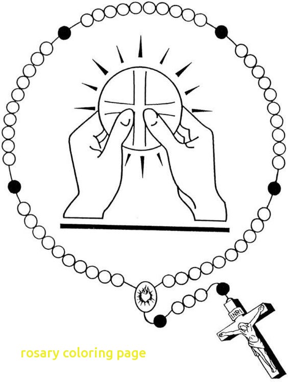 564x746 Rosary Coloring Page With 29 Rosary Coloring Pages Heart