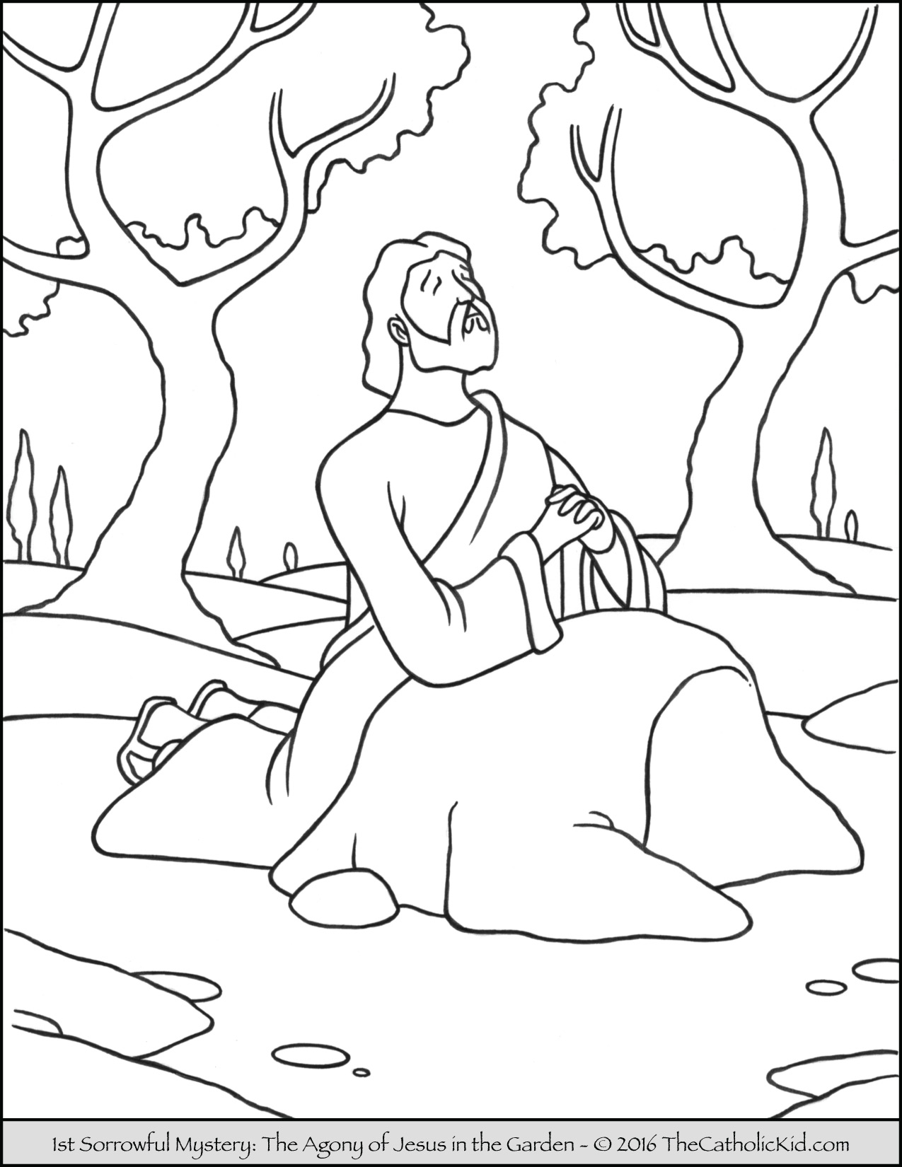 1275x1650 Sorrowful Mysteries Coloring Pages