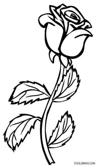 346x581 Printable Rose Coloring Pages For Kids Cool2bkids