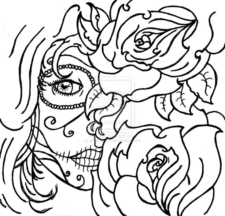 736x705 Best Photos Of Mexican Skull Coloring Pages