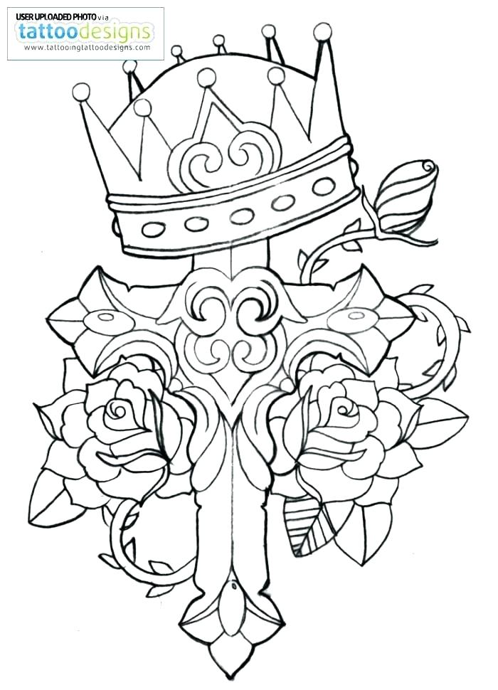 700x970 Coloring Pages Of Crosses With Roses Copy Cross Printable Archives