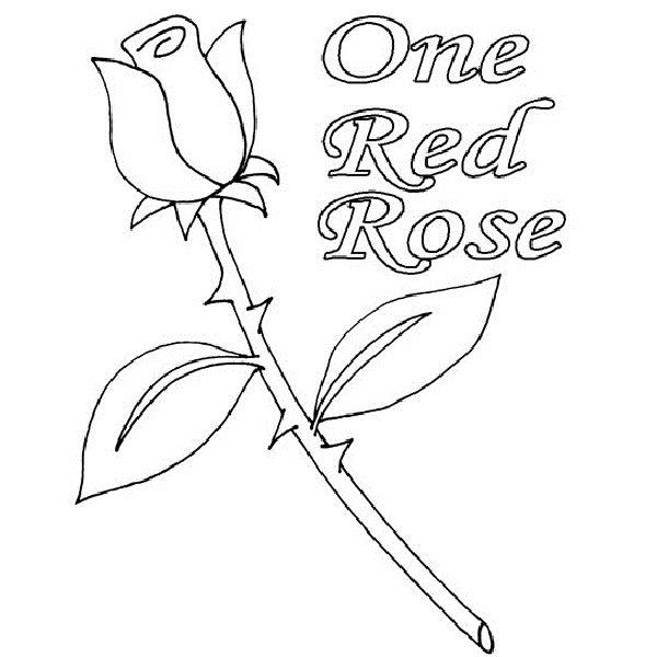600x600 Coloring Pages Of Rose Buds Coloring Kids Rose Buds