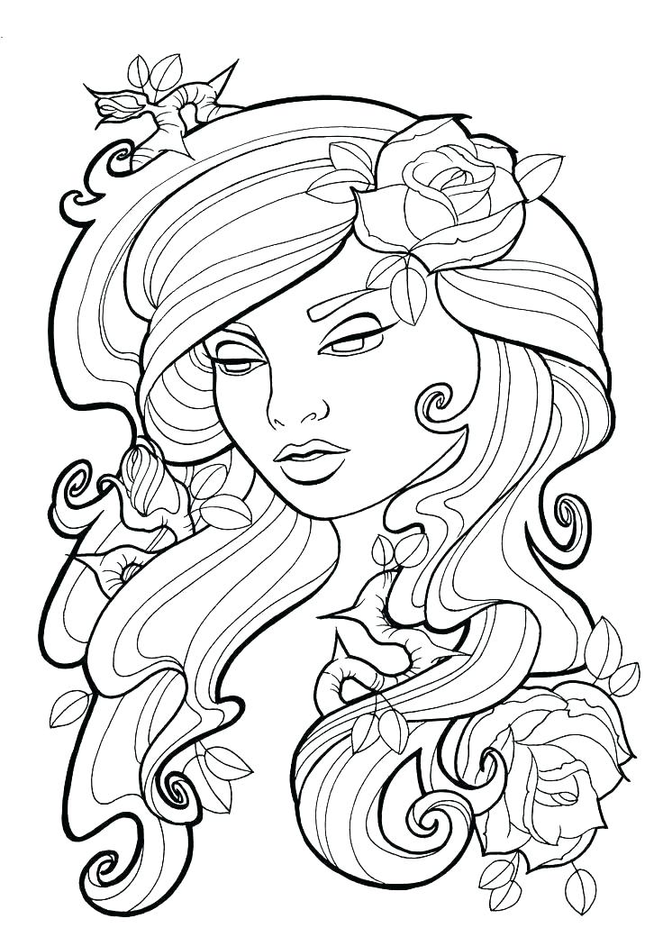 736x1050 Rose Coloring Pages Printable Free Printable Rose Coloring Pages