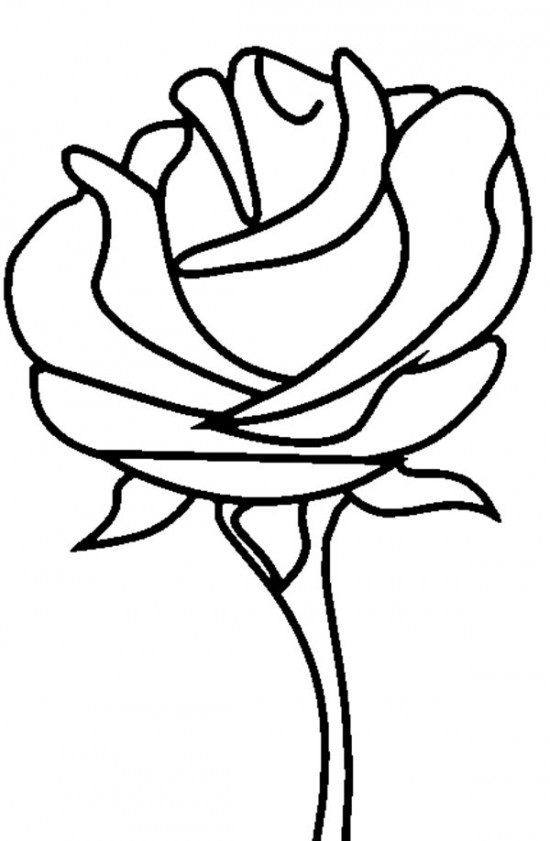 550x841 Shining Inspiration Coloring Pages Draw A Rose For Kids