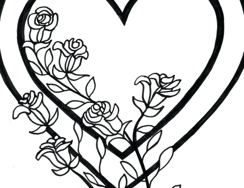 Rose Flower Coloring Pages