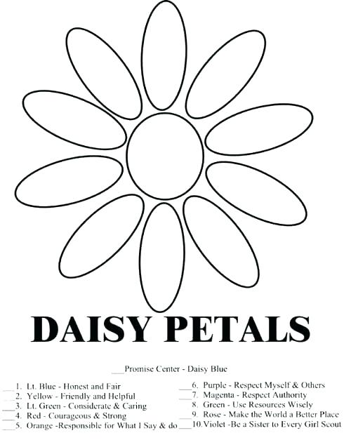 500x627 Daisy Rose Petal Coloring Page Daisy Petal Coloring Page Free