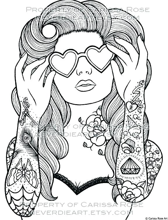 576x756 Skull Roses Coloring Pages Rose Coloring Pages Skulls