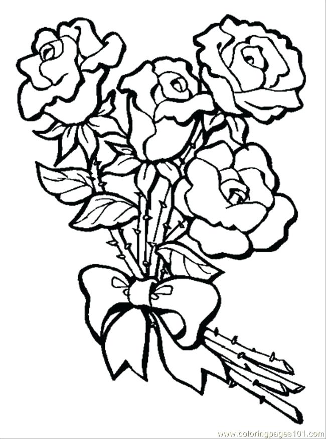 650x874 Rose Coloring Pages Printable S Bouquet Of Coloring Page Amy Rose