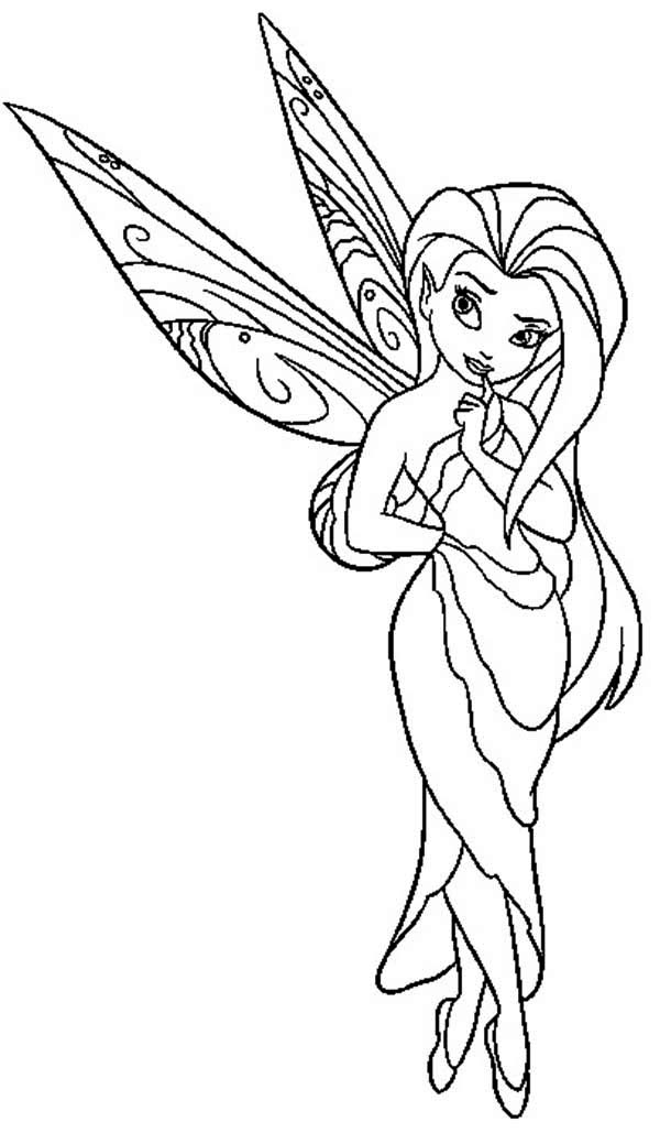 600x1029 Pixie Fairy Coloring Pages
